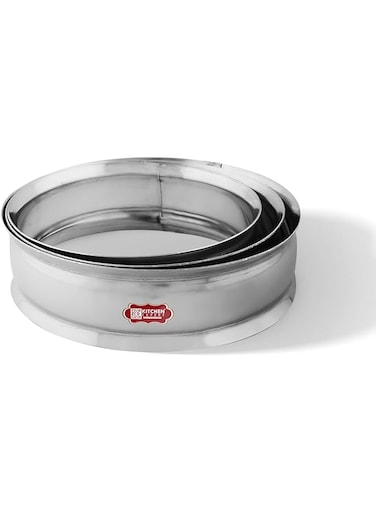 KITCHEN EXPERT, THE KITCHEN'S BEST - Round Steel Rings   Set of 3   for Hot Pot Utensils   Patila Ring   Matka Stand for   Stainless Steel   Multipurpose (Small/Medium/Large)