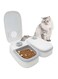 Automatic Cat Feeder, 2 Meal Cat Feeder Automatic with Timer Wet Food Dispenser with 48-Hour Timer Tamper Resistant Design (white)