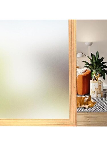 JOWILIN Frosted Window Privacy Film, Stiatic Cling Non-Adhesie Glass Stickers, Heat Control Sun UV Blocking, Waterproof Reusable Glass Stickers for Office Bathroom Home Kitchen (19.7&times;39.4'')