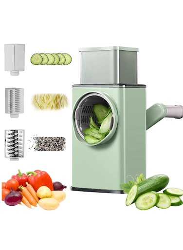 Vegetable Chopper,Mandoline Slicer,3 In 1 Handheld Spiral Rotary Drum Slicer for Vegetable Fruit Cheese Nut,Pro Onion Chopper,Food Chopper Vegetable Cutter Kitchen Vegetable Slicer Dicer Cut