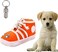 PETSARY Dog Latex Shoe Toy with 1 Pcs Pet ID Gift - Bite Resistant Teeth Cleaning Toy - Safe &amp; Durable Creative Chew Shoes Shape Squeaky Toy - Funny Slippers Sound Toy for Small &amp; Medium Pets - Orange