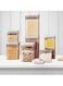 Food Storage Containers One Button Press Opening Pop Design Airtight Leak Proof Stackable Easy Lock Set of 3 Transparent With Grey Lid For Dry and Wet Ingredients (2280 ml)