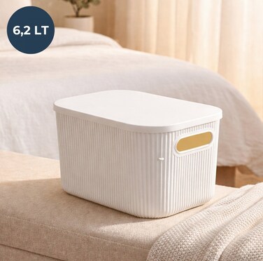 Organizer Box (6.2L) &acirc;&euro;&ldquo; Multi-Purpose Storage Container for Clothes, Toys, Kitchen &amp; Home Organization