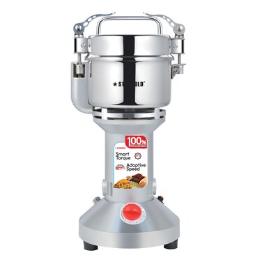 STARGOLD Electric Grain Grinder,Superfine Mill Grinder for Herb/Spice/Nut/Cereal 60s Speedy Grinding with Overload 1500W, 350g Capacity, SG-73HG