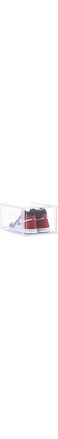 COOLBABY Shoe Storage Box,Shoe Box Clear Plastic Stackable,Drop Front with Lids,Shoe Organizer and Containers For Men/Women,Easy Assembly（1PCS，Transparent）, YLY2046-TM, 1