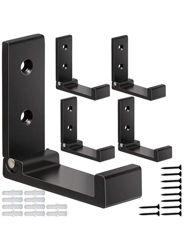 Tazweeq Folding Coat Hooks, 5 Pcs Wall Hooks for Hanging Coat Towel Hooks, Wall Mounted with Screws for Bags Fitness Equipment, Wall Mounted DIY Coat Rack Hooks No Rust Indoor, Outdoor