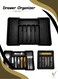 STAR Viewstar Expandable Drawer Organizer &acirc;&euro;&ldquo; Large Black Adjustable Utensil Tray for Kitchen, BPA Free Flatware &amp; Cutlery Holder, Adjustable Plastic Storage for Spoons, Forks, Knives &acirc;&euro;&ldquo; Multi-Purp