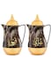 Royalford 2 piece Marble Tea &amp; Cawa Set 1 Liter each with double wall pink glass liner Insulated Coffee Pot Thermal Jug - Leak Proof and Heat Cold Retention