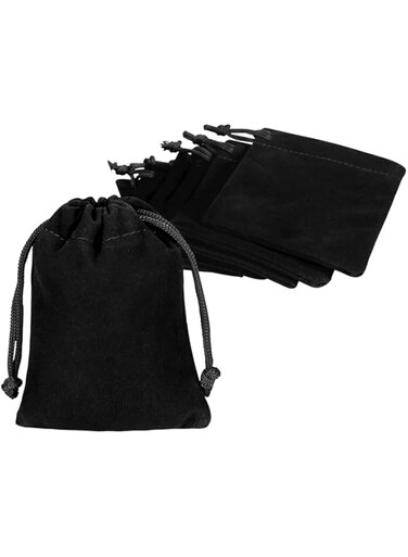 THE WHITE SHOP Velvet Jewelry Drawstring Bags, Velvet Jewelry Pouches, Candy Gift Bag, for Jewelry, Candy, Small Gifts, Christmas, Wedding Party, Birthday 10 CM X 16 CM