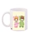 Cartoon Girl Printed Coffee Mug White/Green/Pink
