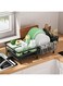 Expandable Dish Drying Rack for Kitchen Counter, Stainless Steel Dish rack stand Drainer with Drainboard, Adjustable Length, Utensil Holder Included kitchen rack, dish drainer for kitchen