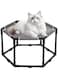 REASOR Cat Bed,Elevated Pet Bed, Hexagon Raised Cat Swing Bed for Indoor and Outdoor Use, Breathable Fabric, Anti-Slip Block, Easy to Clean, Comfortable Pet Chair for Large to Small Cats, 52*46*24cm
