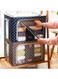 Storage Boxes, Garment Storage Boxes, Metal Frame Transparent And Visible Double-Door And Double-Zipper Design, Foldable And Stackable Wardrobe Storage Organization Containers, Suitable For Quilts, Clothes And Blankets ( 2 Pieces )