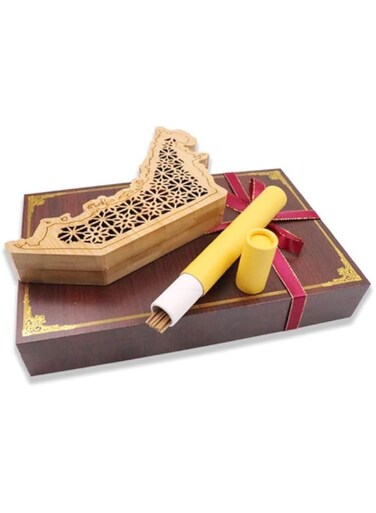 Bakhoor Bosidin- Luxury Oud Incense Burner UAE Map Design with 20pcs 1.4mm Oud Sticks &ndash; A29-1S