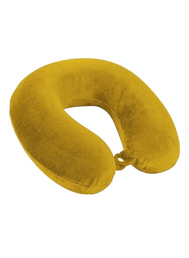 Velvet Neck and Travel Pillow Velvet Gold 30 x 25 x 10cm