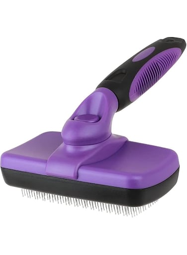 Self-Cleaning Pet Grooming Brush, Retractable Brush for Dogs &amp; Cats Shedding Detangling Fur Removal with Click Clean Button