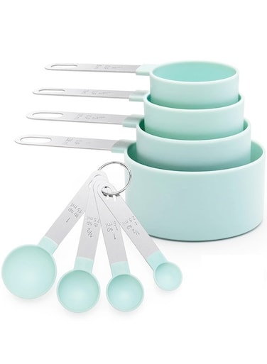 Pieces Measuring Cups and Spoons,Measuring Dry or Liquid Ingredients, Stainless Steel Handle, Kitchen Gadgets for Cooking &amp; Baking