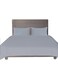 Smart Flat Bed Sheet Plain Cotton Bed Sheet with Pillow Covers (50x70cm) Grey