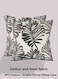 4-Piece Throw Pillow Case Cushion Cover Jacquard Cotton and Linen Black/White 45 x 45 Centimeter