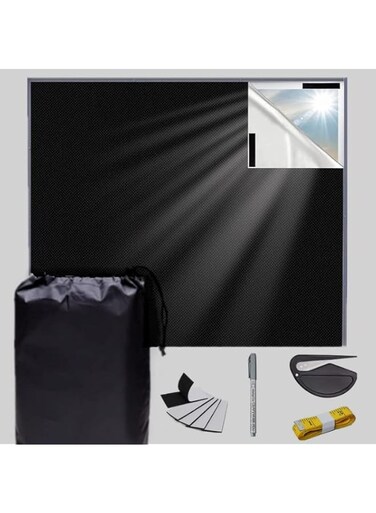 ANTOLE Blackout Blind for Bedroom and Living Room,118" x 57" Portable Window Shades &amp; Blinds with Stickers &amp; Tabs for No Drill Installation, 100% Blackout Shades for Windows,Bedroom, Dorm Room, Office