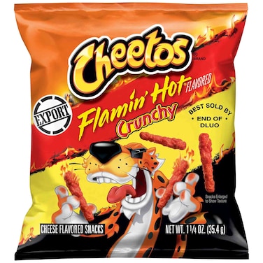 Cheetos Crunchy Flamin Hot Cheese Flavored Snacks, 35g