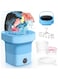 Pretocter 11L Portable Washing Machine for Laundry Foldable Mini Washer with 3 Modes Compact Washing Machine with Laundry Bucket Electric Small Washer for Travel Underwears Baby Clothes Socks Cleaning