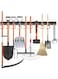 Jeyssui 64'' Adjustable Metal Garden Tool Organizer Hooks,Wall Mounted Hooks Tool Organizer，Garage Storage System Hooks, Yard Tool Storage Rack（Orange）