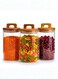 Set of 3 -1000 ML Borosilicate Glass Food Storage Jar With Acacia Wood Lid For Storing Pasta, Nuts, Coffee, Snacks etc