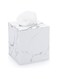 Sumnacon Square Leather Tissue Box Cover - Stylish Cube Tissue Box Holder with Magnetic Bottom, Decorative PU Tissue Box for Vanity Dresser Night Stand Table Countertop Home Office Car, Marble White