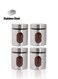 piece set Stainless Steel Food Storage Canister Sets with Glass Visible Window &amp; Airtight Lids,Airtight Sugar Coffee Tea Candy Storage Jars&iuml;&frac14;&OElig;Food Storage Containers Grain Storage Tank (600ml)