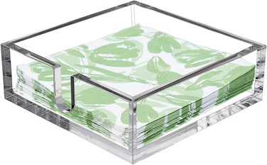 IEEK 5.2 x 5.2 Inch Transparent Cocktail Napkin Holder