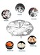 Steel Steaming Rack,Foldable for Home Kitchen Cooking,Adjustable Size Multi- functional Steaming Rack