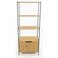 Tradeo 4-Tier Industrial Bookshelf with Storage Cabinet, Modern Wood &amp; Metal Standing Display Rack
