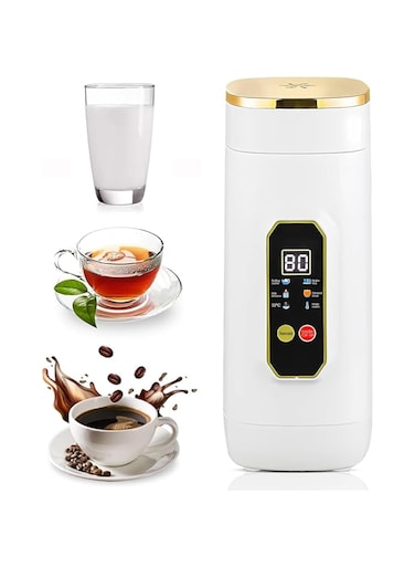 Angju Electric Kettle,650ml Travel Portable Kettle,Hot Water Boiler with 6 Temperature Control, 316 Stainless Steel Water Heater with Auto Shut-Off &amp; Boil Dry Protection, Small Electric Water Kettle