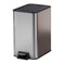 Small Bathroom Trash Can with Lid   Soft Close Step Pedal Bin   Stainless Steel Garbage Can with Removable Inner Bucket &amp; Anti-Fingerprint Finish &acirc;&euro;&ldquo; Silver, 12 Litre