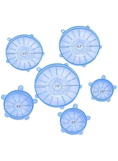Dubai Gallery Set Of 6 Fresh Food Cover Lids Blue AMZ-N29902909A