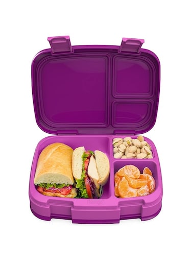 Bentgo Fresh &ndash; Leak-Proof, Versatile 4-Compartment Bento-Style Lunch Box with Removable Divider, Portion-Controlled Meals for Teens and Adults On-The-Go &ndash; BPA-Free, Food-Safe Materials (Purple)