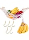 KASTWAVE Space-Saving Hanging Fruit Hammock with Hooks - Stylish Fruit Storage Basket for Kitchen Cabinets and Countertops