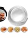 100 PCS Aluminum Foil Air Fryer Liners, Non-stick Air Fryer Disposable Paper Liner, Oil-proof Water-proof Air Fryer Sheets, Food Grade Aluminum Foil for Baking, Frying, Grilling, Roasting Microwave