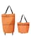 Oasisgalore 2-in-1 Foldable Shopping Cart with Wheels, Portable Collapsible Trolley Bag
