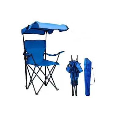 Foldable Camping Chair with Hand Support &amp; Cup Holder   Oxford Cloth   120kg Capacity   Outdoor Use