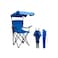 Foldable Camping Chair with Hand Support &amp; Cup Holder   Oxford Cloth   120kg Capacity   Outdoor Use