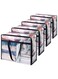 4 Pack Clear Clothes Storage Bags, 40L Plastic Blanket Storage Bags, Foldable Moving Bags with Zipper Handle, Waterproof and Dustproof&iuml;&frac14;&OElig;Sturdy and Durable&iuml;&frac14;&OElig;for Bedding, Duvet, Comforter&iuml;&frac14;&OElig;Pillow&iuml;&frac14;&OElig;Toys&iuml;&frac14;&OElig;46*23*38cm