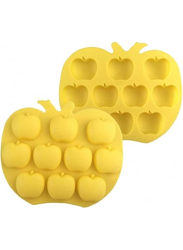 MoldFun 2-Pack Apple Silicone Molds - Apple Mold for Chocolate, Cupcake topper, Jello, Candy, Gummy, Ice Cube, Cookie, Muffin, Mini Soap