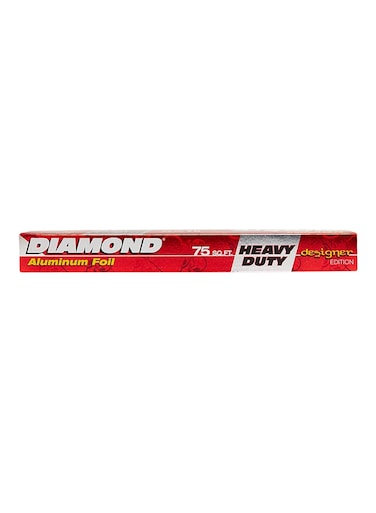 Heavy Duty Embossed Aluminum Foil Silver 75sq.Ft