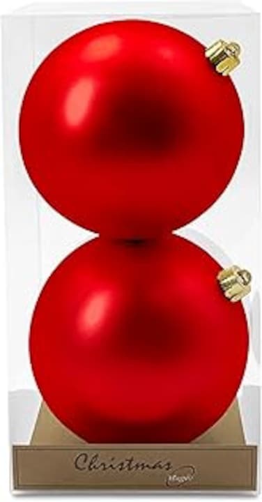 Smiffys Baubles Matt Red 12cm 2Pcs/Box