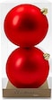Smiffys Baubles Matt Red 12cm 2Pcs/Box