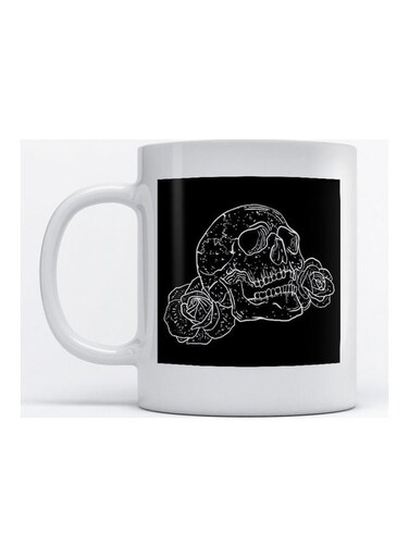 Mug Skull For Coffee And Tea White