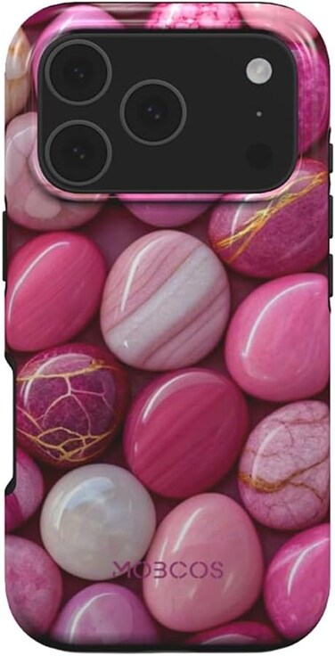 Mobcos iPhone 17 Pro Max Blushia Premium Case Compatible with Hybrid Dual-Layer Hard Shell + Silicone Protection - Scratch-Resistant Shockproof Mobile Cover