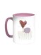 Romantic Printed Coffee Mug Pink/White